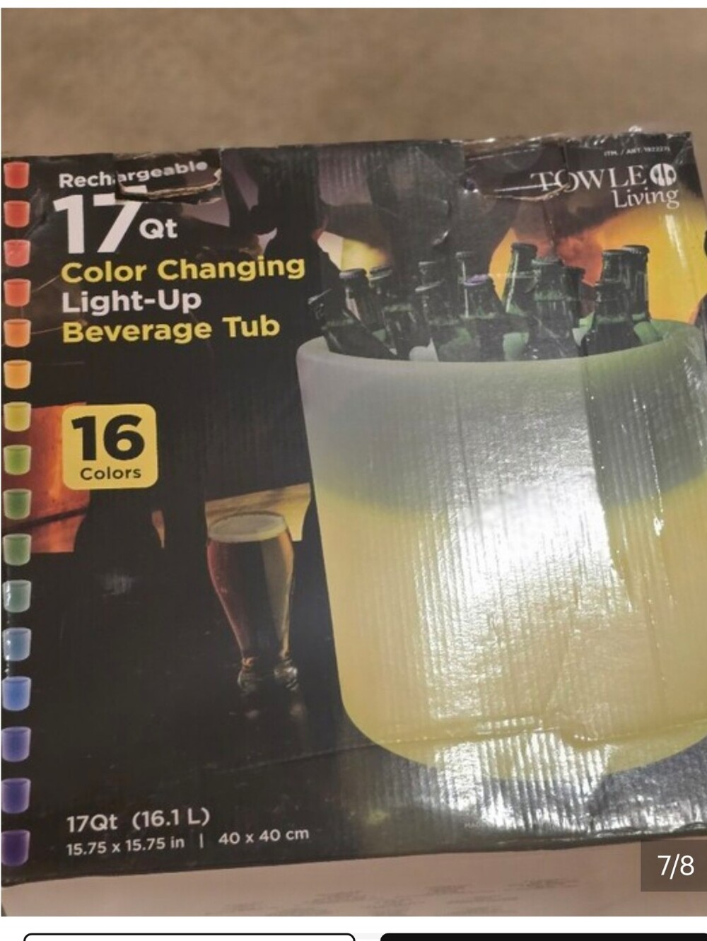 LED Color-Changing Beverage Tub - Multicolor - Picture 4 of 8